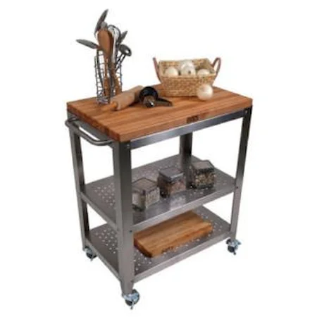 Kitchen Cart with Removable Cutting Board Top